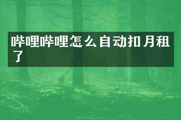 哔哩哔哩怎么自动扣月租了