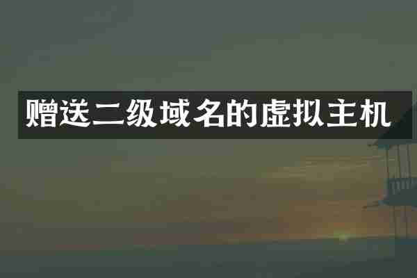 赠送二级域名的虚拟主机