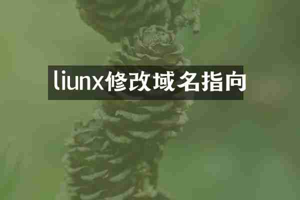 liunx修改域名指向