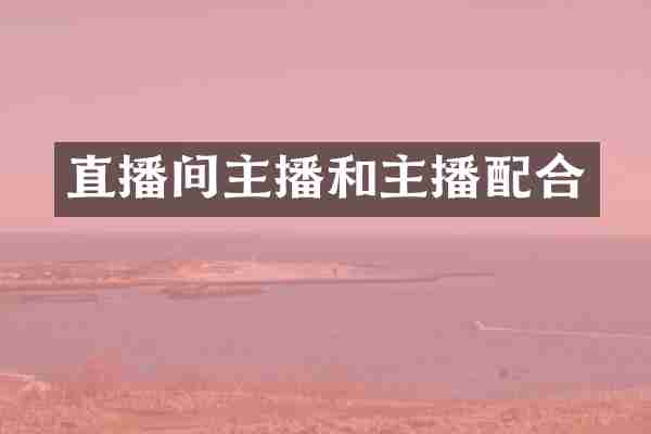 直播间主播和主播配合