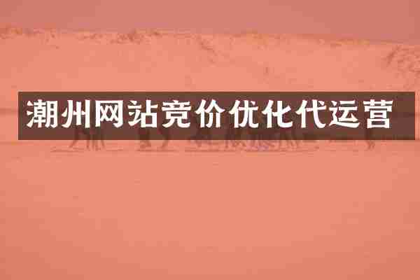 潮州网站竞价优化代运营