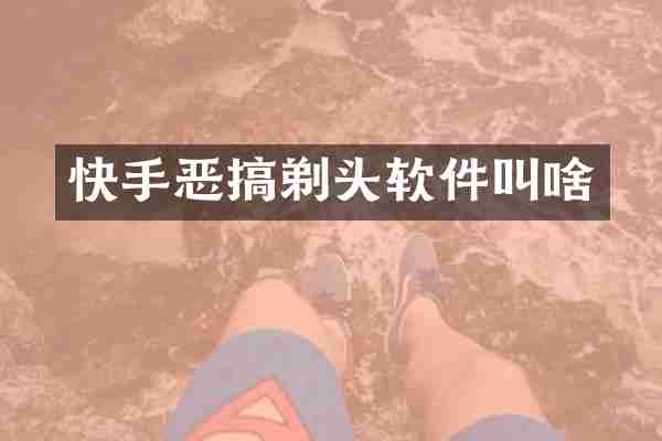 快手恶搞剃头软件叫啥