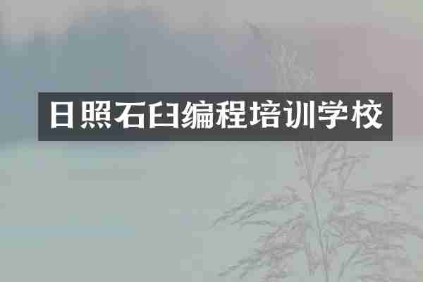 日照石臼编程培训学校