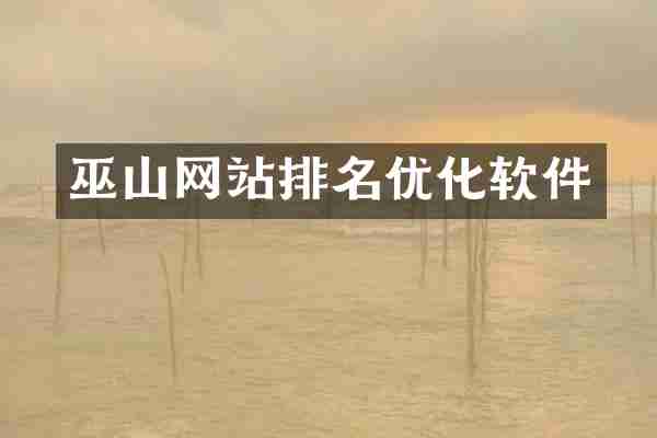 巫山网站排名优化软件