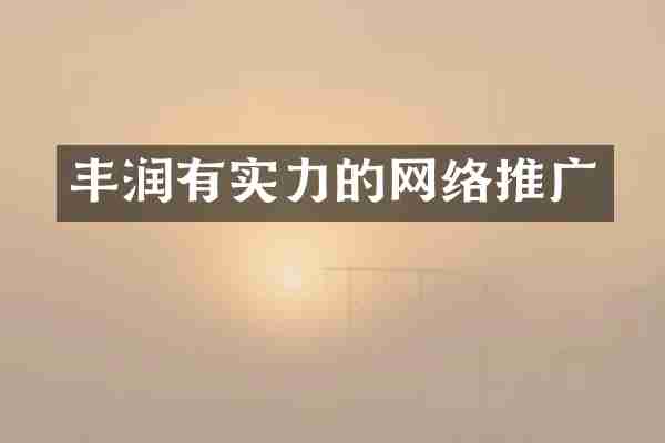 丰润有实力的网络推广