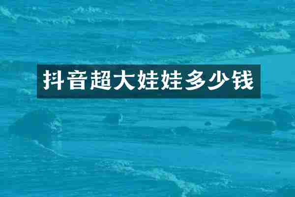 抖音超大娃娃多少钱