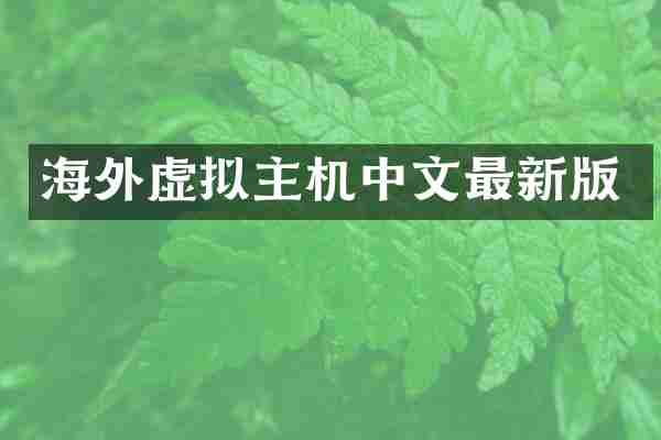 海外虚拟主机中文最新版