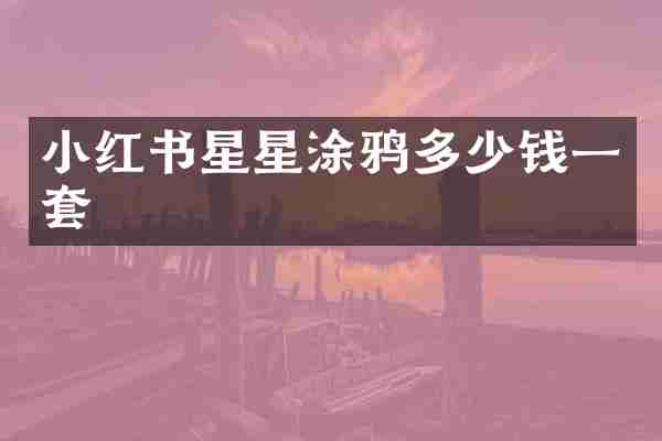 小红书星星涂鸦多少钱一套