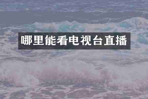 哪里能看电视台直播