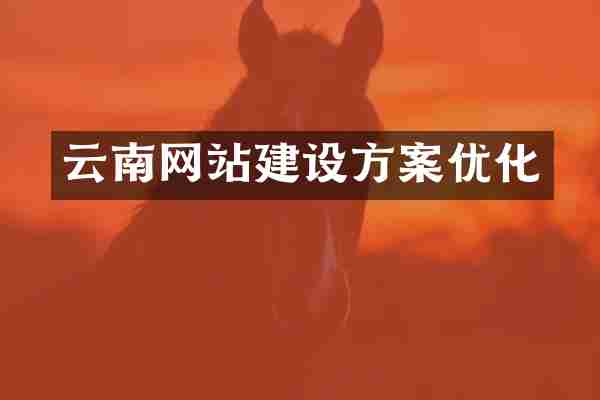 云南网站建设方案优化