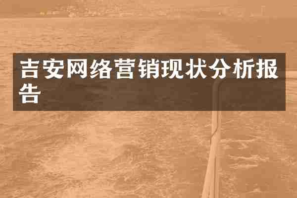 吉安网络营销现状分析报告