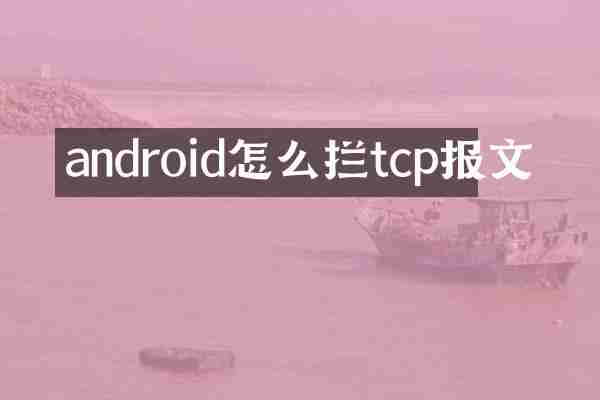 android怎么拦tcp报文