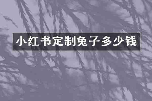 小红书定制兔子多少钱