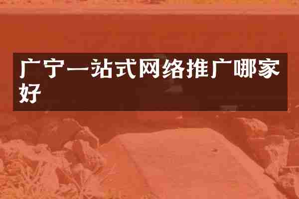 广宁一站式网络推广哪家好
