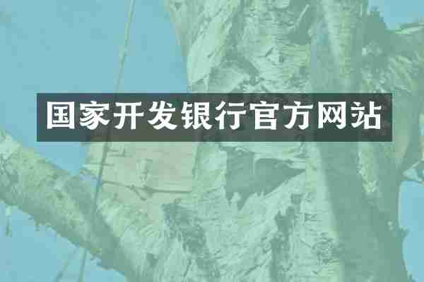 国家开发银行官方网站