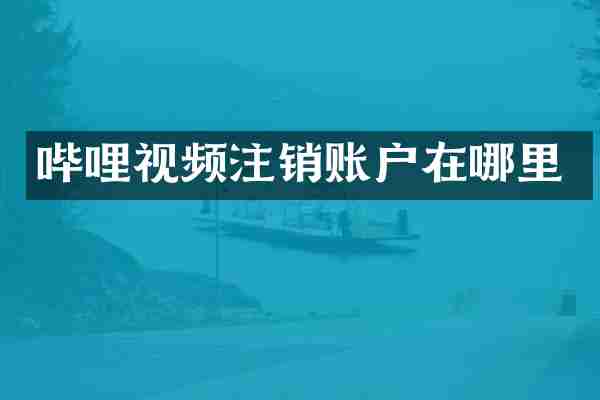 哔哩视频注销账户在哪里