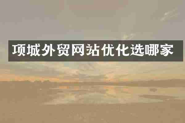 项城外贸网站优化选哪家