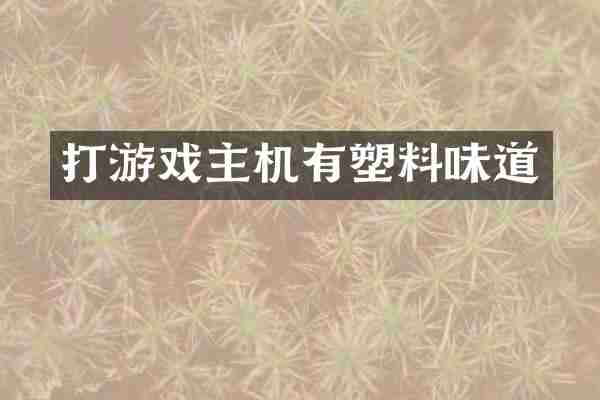 打游戏主机有塑料味道