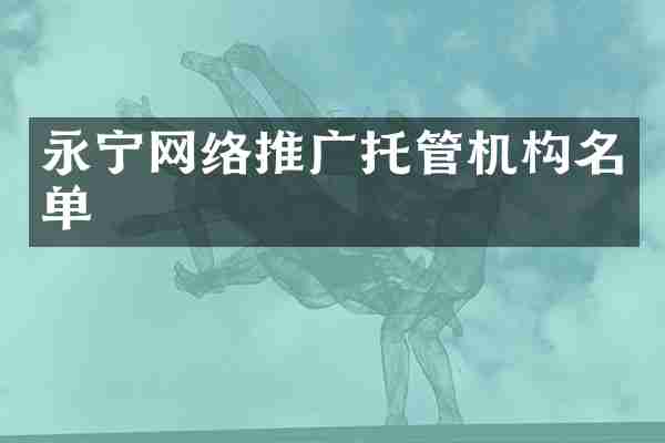 永宁网络推广托管机构名单