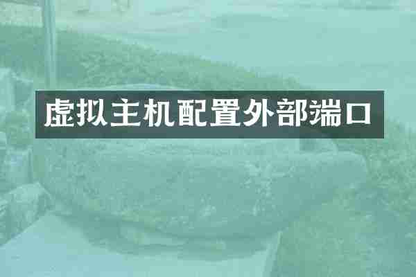 虚拟主机配置外部端口