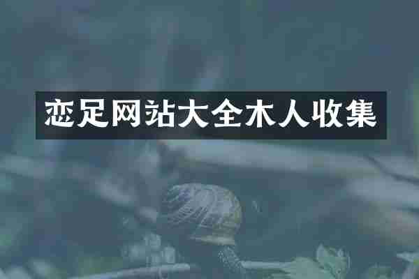 恋足网站大全木人收集