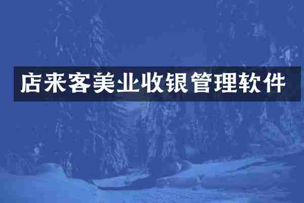 店来客美业收银管理软件