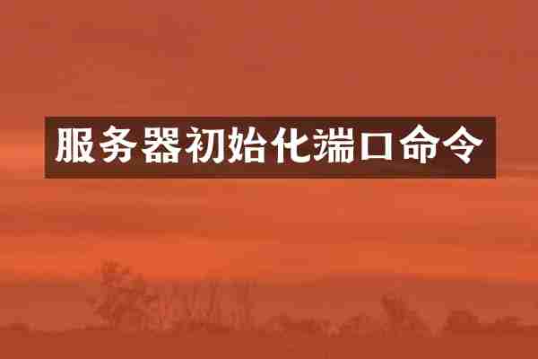服务器初始化端口命令
