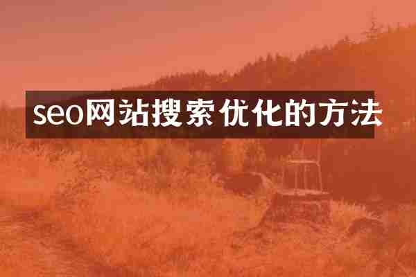 seo网站搜索优化的方法