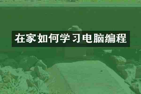 在家如何学习电脑编程