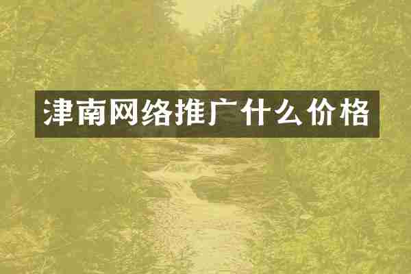 津南网络推广什么价格