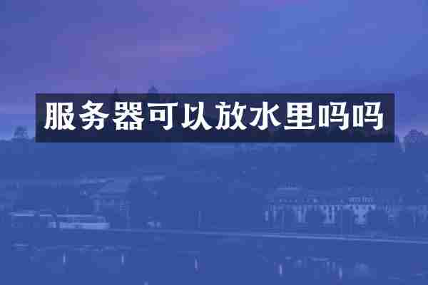 服务器可以放水里吗吗