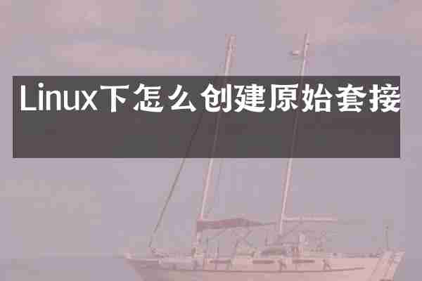 Linux下怎么创建原始套接字
