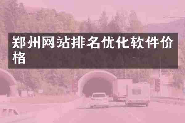 郑州网站排名优化软件价格