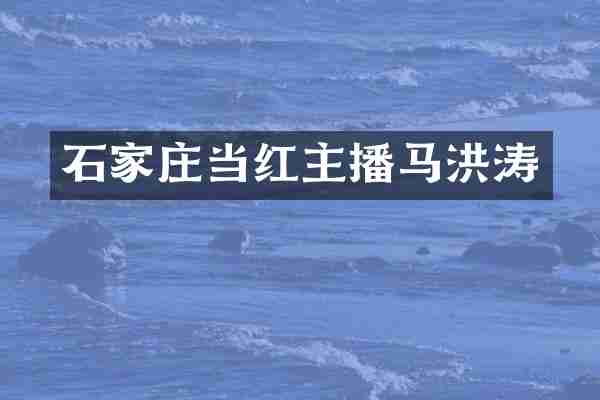 石家庄当红主播马洪涛