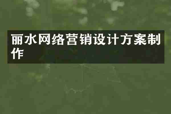 丽水网络营销设计方案制作