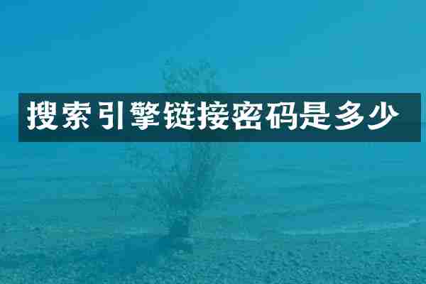 搜索引擎链接密码是多少