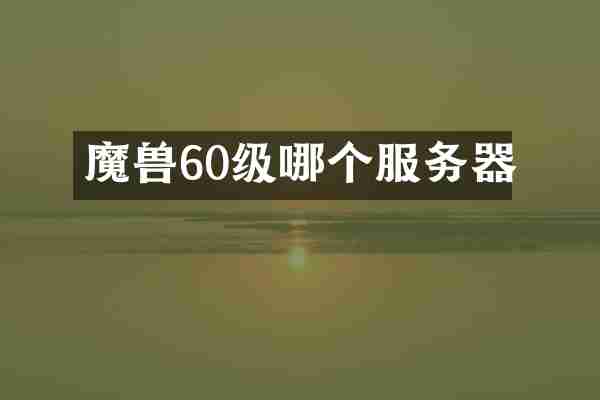 魔兽60级哪个服务器