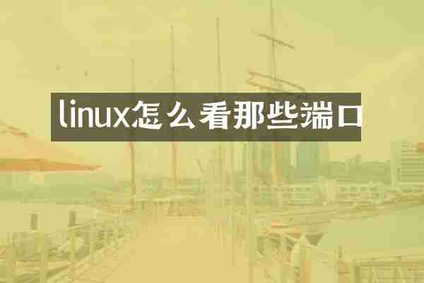 linux怎么看那些端口