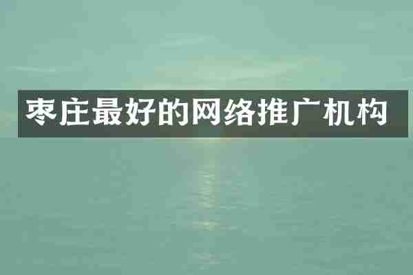 枣庄最好的网络推广机构