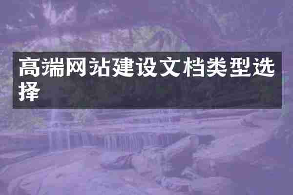 高端网站建设文档类型选择