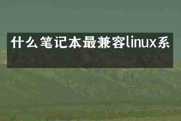 什么笔记本最兼容linux系统