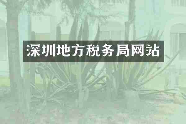 深圳地方税务局网站
