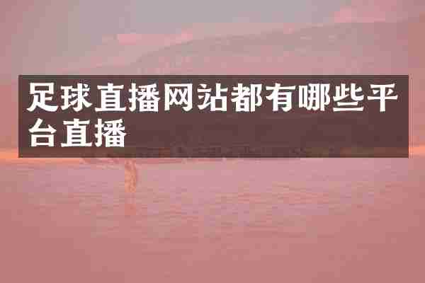 足球直播网站都有哪些平台直播