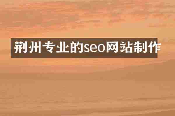 荆州专业的seo网站制作