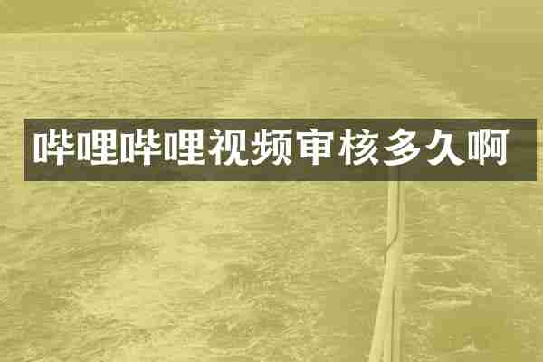 哔哩哔哩视频审核多久啊