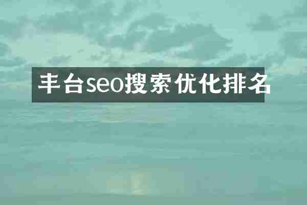 丰台seo搜索优化排名