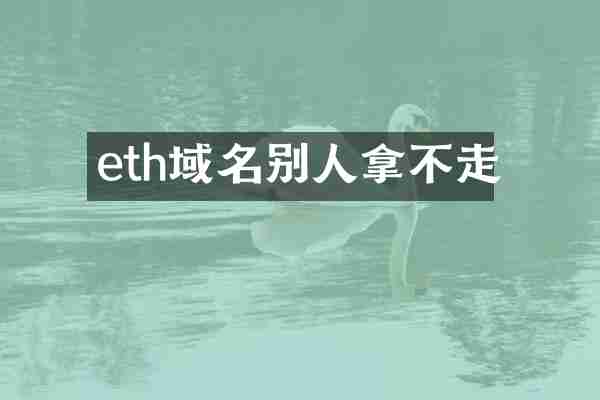 eth域名别人拿不走