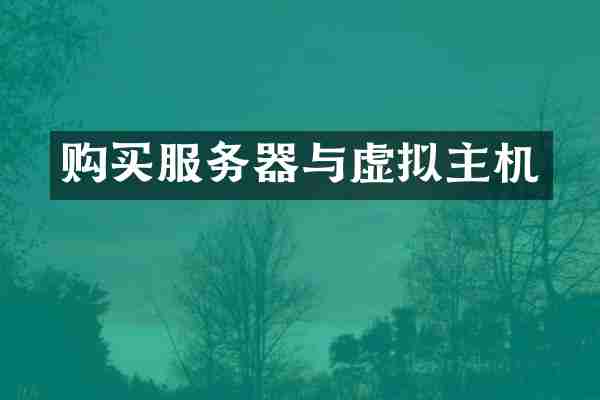 购买服务器与虚拟主机
