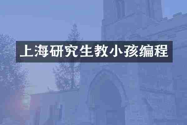 上海研究生教小孩编程