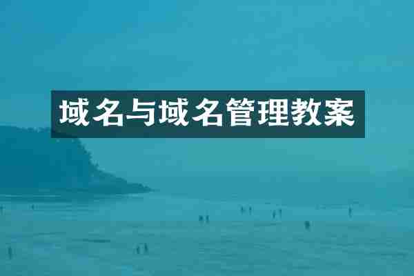 域名与域名管理教案